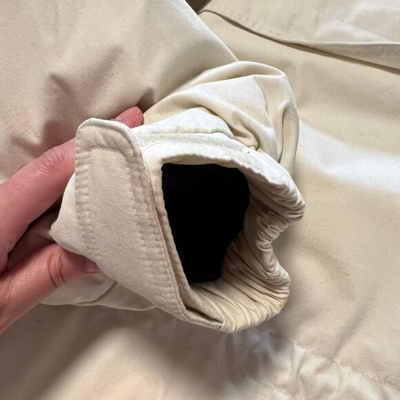 Vintage Pacific Trail Outdoor Jacket L 90s Parka Barn Chore Coat Beige Women - Picture 9 of 10